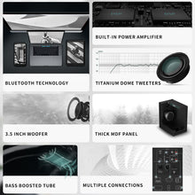 Load image into Gallery viewer, ABRAMTEK X30 Powered Bookshelf Speakers with 3.5'' Woofer