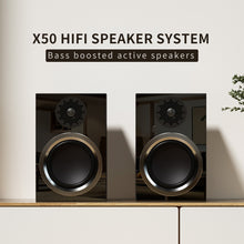 Load image into Gallery viewer, ABRAMTEK X50 Powered Bookshelf Speakers with 5.25'' Woofer